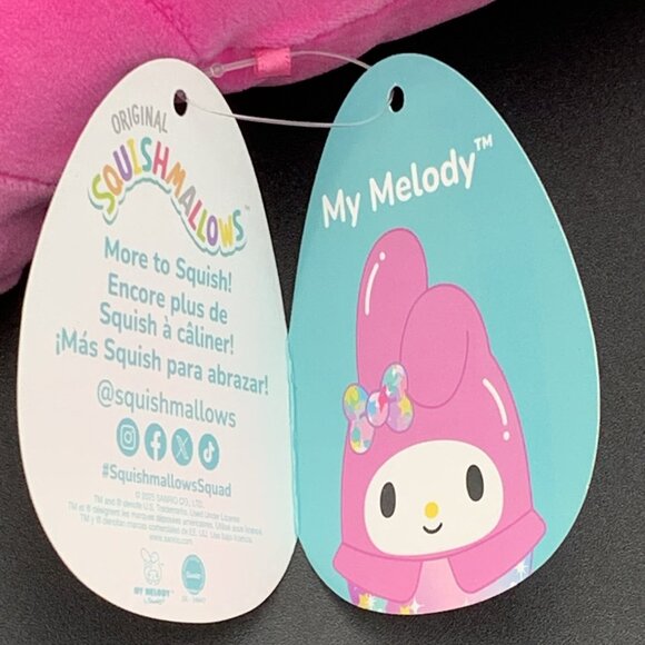 Squishmallows My Melody Stars Sanrio Hello Kitty Friends Plush 8" Pink 2025 - Picture 6 of 10